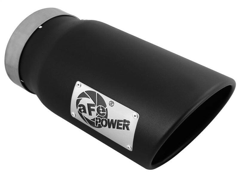 aFe Diesel Exhaust Tip Bolt On Black 5in Inlet x 6in Outlet x 12in Long Catback aFe