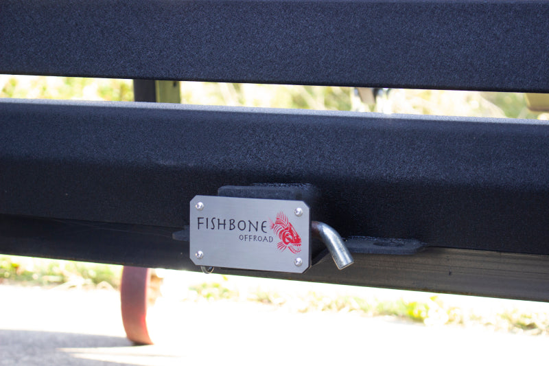 Fishbone Offroad Hitch Cover - 2In Hitch - Black Powdercoated Steel Hitch Covers Fishbone Offroad