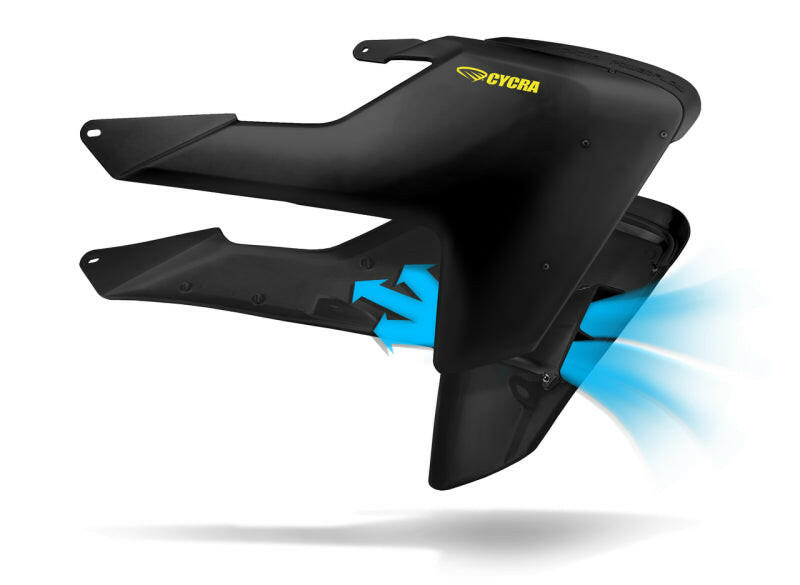Cycra 16-18 Husqvarna FC250 Powerflow Radiator Shrouds - Black Plastics Cycra