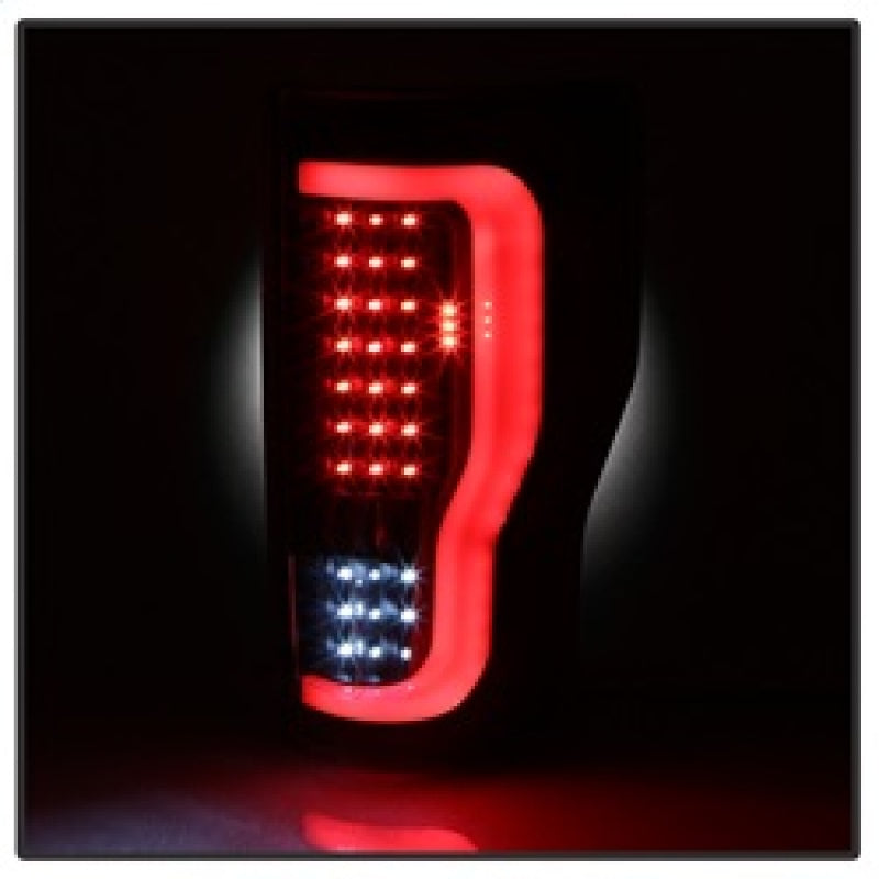 xTune 17-18 Ford F-250 Super Duty (Excl LED Models) LED Tail Lights - Black (ALT-ON-FS17-LBLED-BK) Tail Lights SPYDER