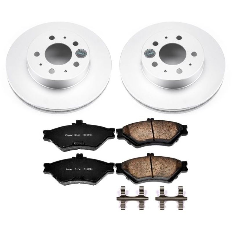 Power Stop 95-97 Ford Crown Victoria Front Z17 Evolution Geomet Coated Brake Kit Brake Kits - Performance Blank PowerStop
