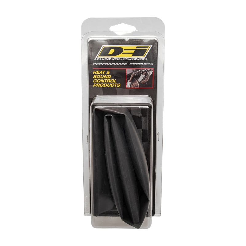 DEI Hi-Temp Shrink Tube 19mm (3/4in) x 2ft w/Adhesive - Black Heat Shrink DEI