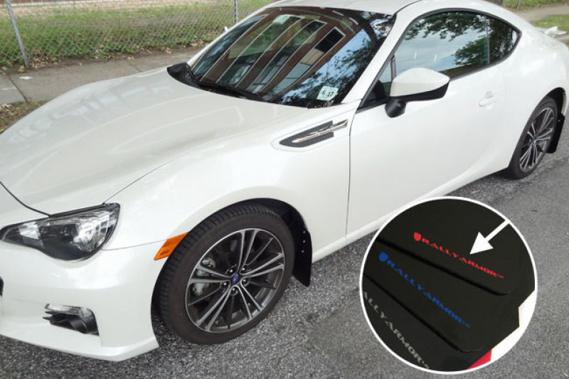 Rally Armor 13-17 Subaru BRZ/Toyota FR-S Black UR Mud Flap w/Red Logo Mud Flaps Rally Armor