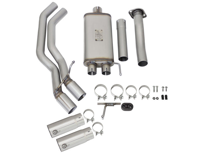 aFe Rebel Exhausts 3in SS Cat-Back 15-16 Ford F-150 EcoBoost V6 2.7/3.5L V8 5.0L w/ Polished Tips Catback aFe