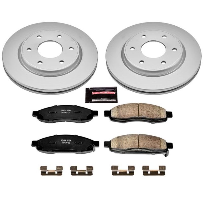Power Stop 05-07 Infiniti QX56 Front Z17 Evolution Geomet Coated Brake Kit Brake Kits - Performance Blank PowerStop