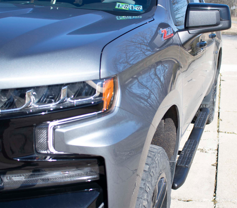 Fishbone Offroad 2019+ Chevrolet Silverado 1500 Double Cab Oval Side Steps - Black Textured Side Steps Fishbone Offroad