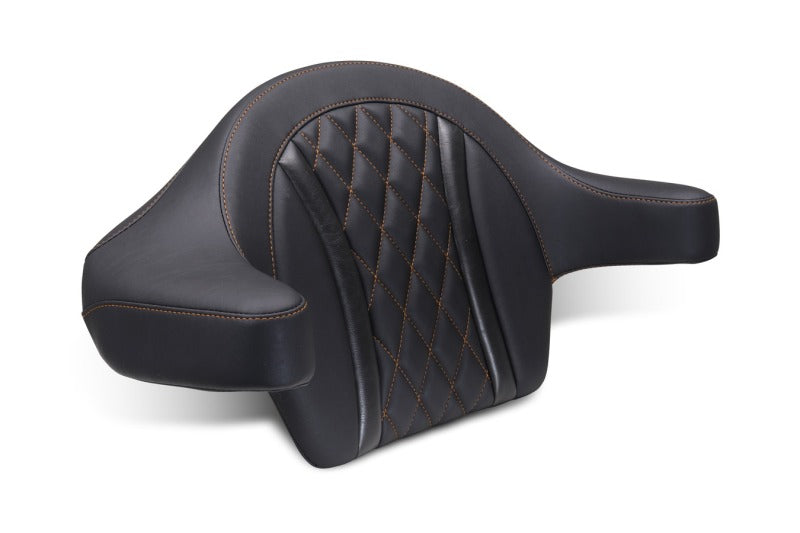 Mustang 23-25 Harley CVO Road Glide (ST) Deluxe Diamond Ext Arm Wrap-around Backrest Black Backrests Mustang Motorcycle