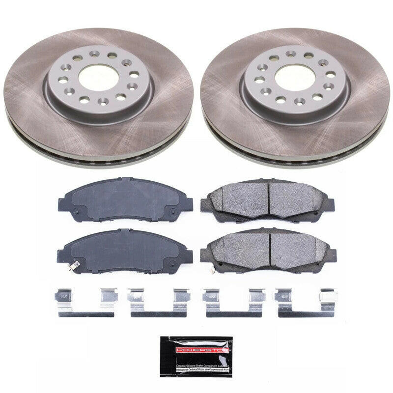 Power Stop 17-20 GMC Acadia Front Semi-Coated Rotor Kit Brake Kits - Performance Blank PowerStop