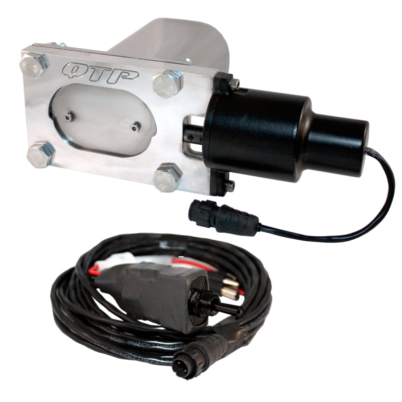 QTP Bolt-On QTEC Low Profile Oval Electric Cutout Valve Exhaust Cutouts QTP