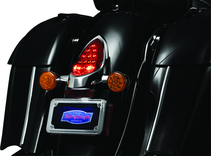 Kuryakyn Tail Light Top Trim Indian Models Chrome Light Bars & Cubes Kuryakyn