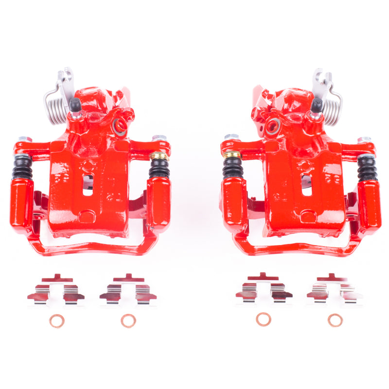 Power Stop 2002 Infiniti G20 Rear Red Calipers w/Brackets - Pair Brake Calipers - Perf PowerStop