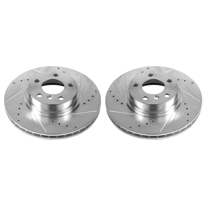 Power Stop 11-17 BMW X3 Front Evolution Drilled & Slotted Rotors - Pair Brake Rotors - Slot & Drilled PowerStop