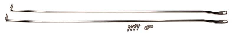 Kentrol 97-06 Jeep Wrangler TJ Strut Rod Kit - Polished Silver Strut Bars Kentrol