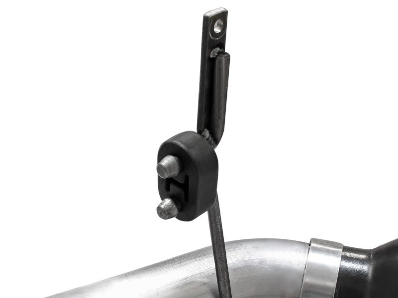 aFe Large Bore-HD 4in 409 Stainless Steel DPF-Back Exhaust w/Black Tip 15-16 Ford Diesel V8 Trucks DPF Back aFe