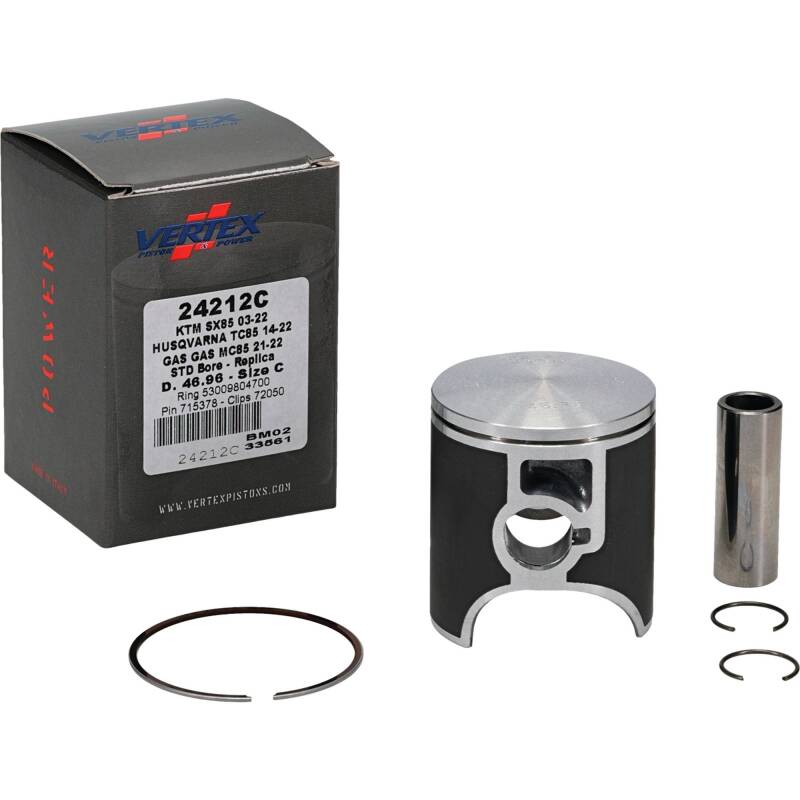 Vertex Pistons 03-24 85 SX/13-24 85 SX BW/13-14 85 SXS Cast Replica Piston Kit Piston Sets - Powersports Vertex Pistons