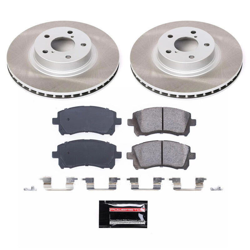 Power Stop 2000 Subaru Outback Front Semi-Coated Rotor Kit Brake Kits - Performance Blank PowerStop