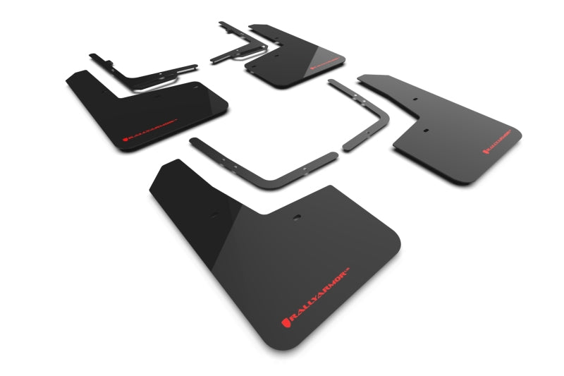 Rally Armor 21-25 Ford F-150 Raptor Gen 3 Black UR Mud Flap w/Red Logo Mud Flaps Rally Armor
