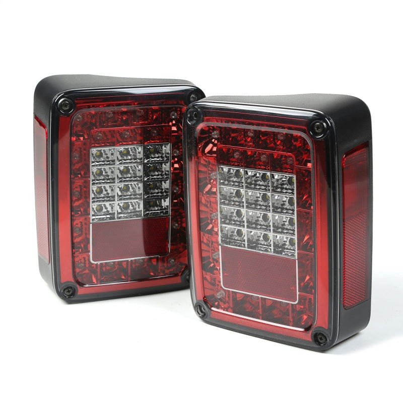 Rugged Ridge Led Tail Light Set Smoke 07-18 Jeep Wrangler Light Bars & Cubes Rugged Ridge