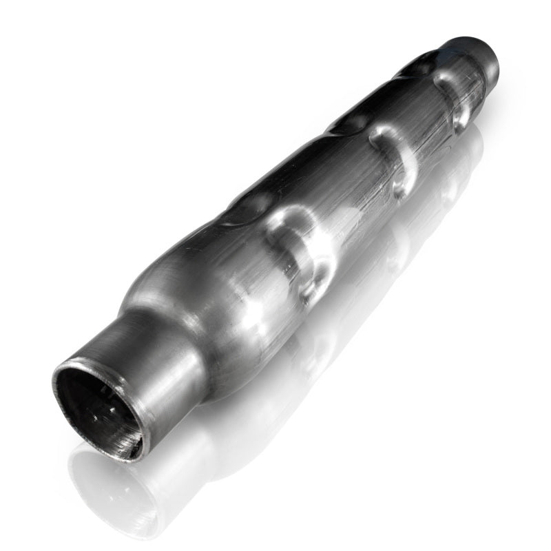 Stainless Works 2.25in CHAMBERED ROUND MUFFLER (MILL FINISH) Muffler Stainless Works