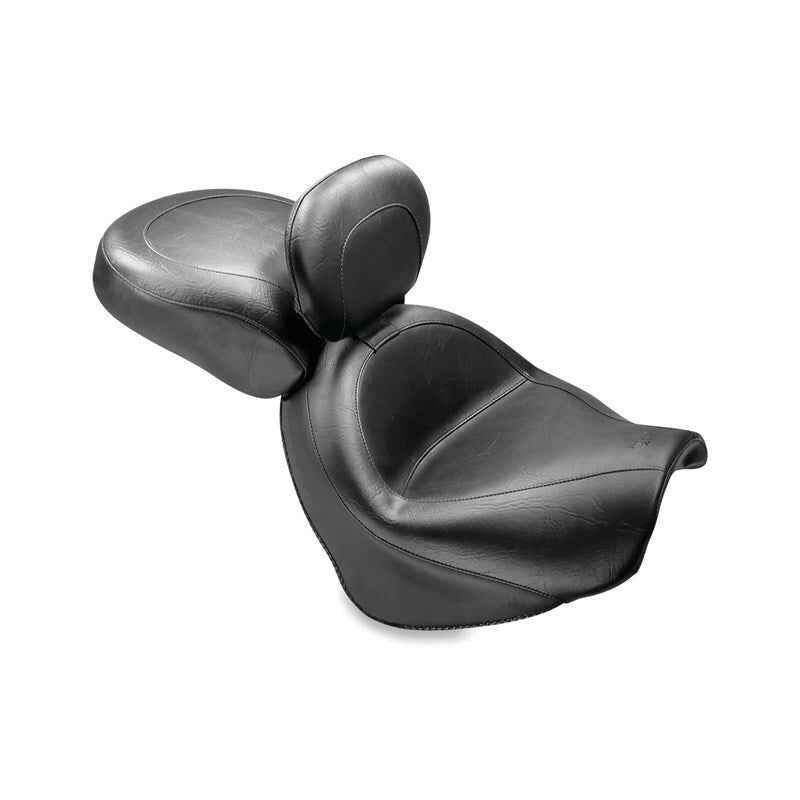 Mustang 05-08 Suzuki Blvd C50,05-08 Blvd C50T,01-04 VL800 Volusia Std Touring 2PC Seat - Black Two-Piece Motorcycle Seats Mustang Motorcycle