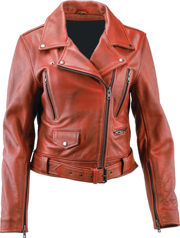 Kuryakyn Leather By River Road Arabian Spice Leather Jacket Red Womens - 2XL Jackets - Leather Kuryakyn