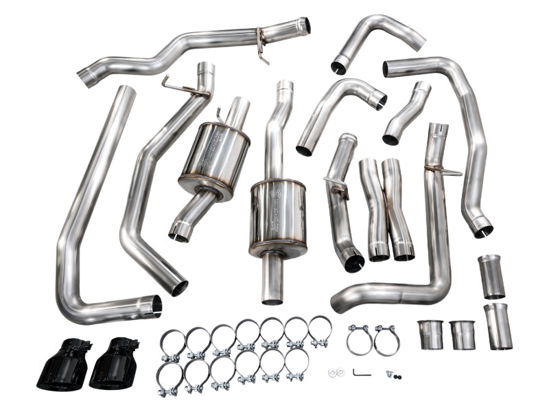 AWE Tuning 2025+ RAM 1500 RHO 3.0 I6 TT 0FG Dual Rear Exit Cat-Back Exhaust - Diamond Black Tips Catback AWE Tuning