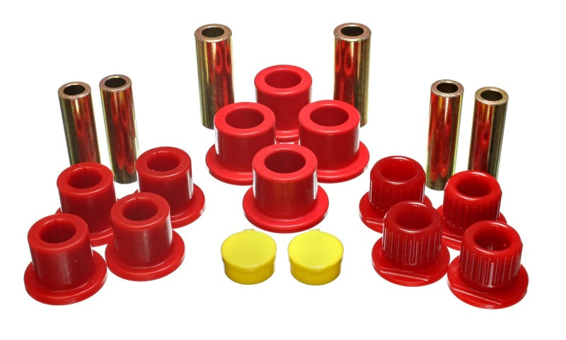 Energy Suspension Rear Leaf Spring Bushing Set - Red Bushing Kits Energy Suspension