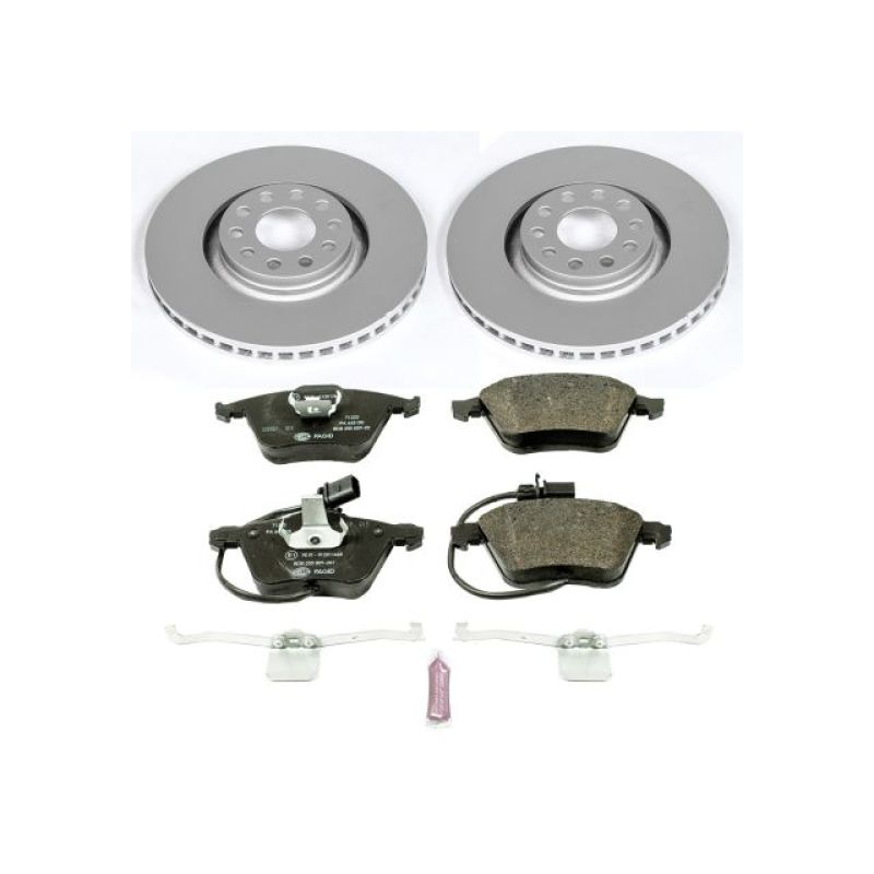 Power Stop 05-09 Audi A4 Front Euro-Stop Brake Kit Brake Kits - OE PowerStop