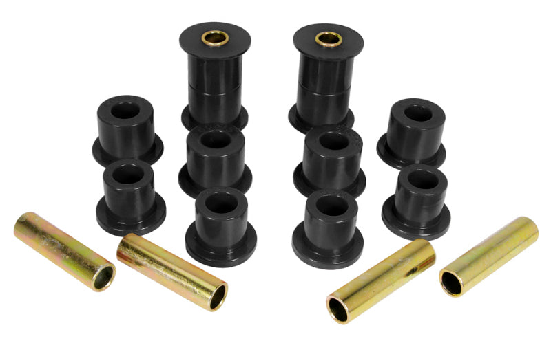 Prothane 74-77 Jeep Cherokee Front Spring & Shackle Bushings (w/ 1.25in OD Main Eye) - Black Bushing Kits Prothane