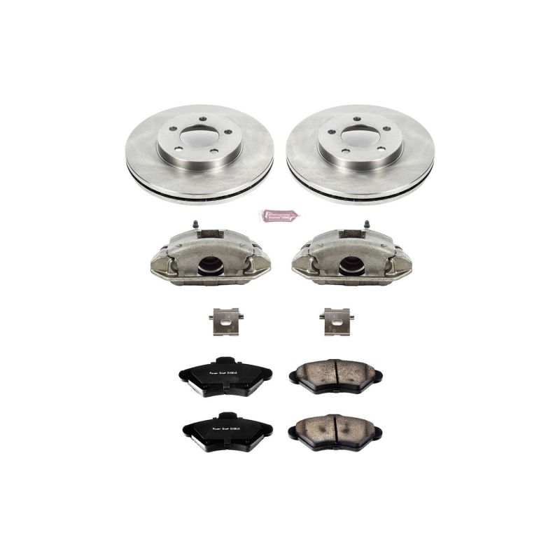 Power Stop 93-97 Ford Thunderbird Front Autospecialty Brake Kit w/Calipers Brake Kits - OE PowerStop