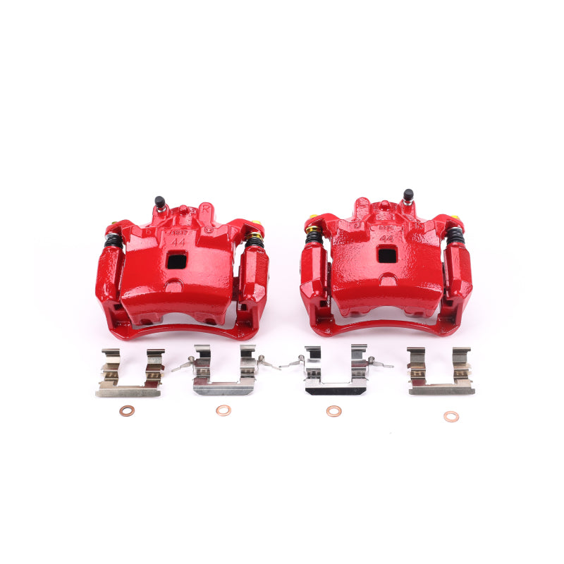 Power Stop 07-18 Nissan Sentra Front Red Calipers w/Brackets - Pair Brake Calipers - Perf PowerStop