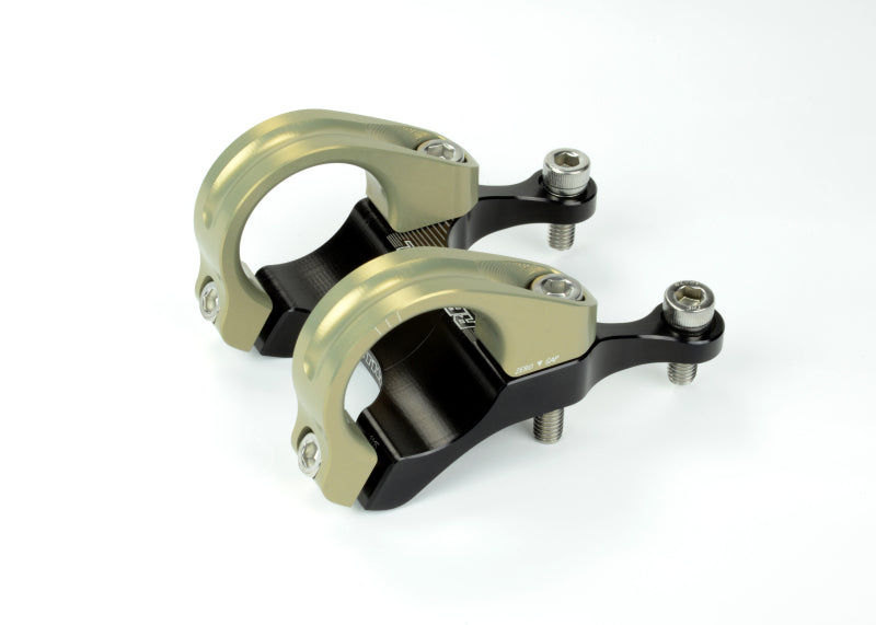 Renthal Integra II Stem. 50 mm. x 0 mm. - Aluminum Gold/Black Triple Clamp / Trees Renthal