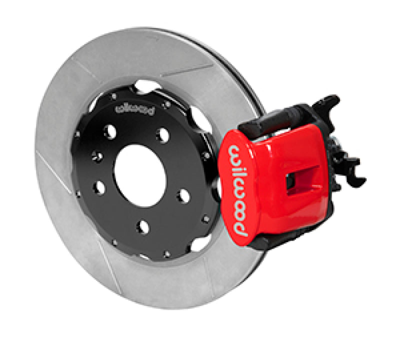 Wilwood 03-08 Audi A4 Caliper-Combination Parking Brake Rear 12.19 Rotor - Red Brake Calipers - Perf Wilwood