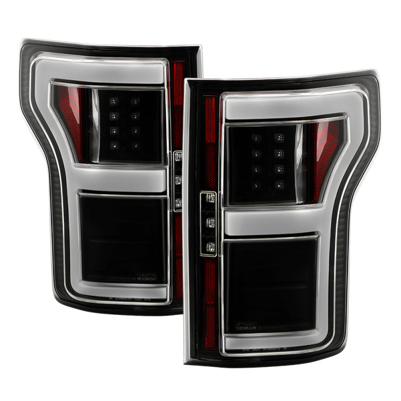 Spyder 18-20 Ford F150 w/ Rear Blind Spot LED Tail Lights - Black (ALT-YD-FF15018BS-LED-BK) Tail Lights SPYDER