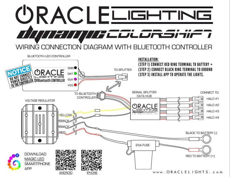 Oracle 08-19 Polaris RZR 570/800/900 Dynamic RGB+W Headlight Halo Kit - - Dynamic Headlights ORACLE Lighting