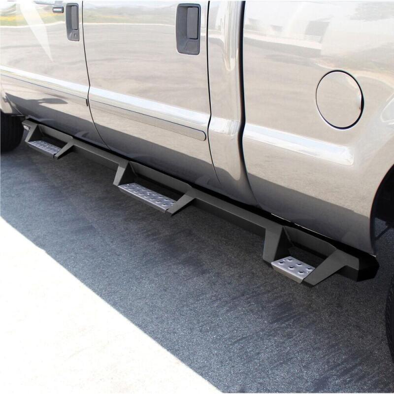 Westin/HDX 99-16 Ford F-250/350 Crew Cab (6.75ft Bed) Stainless Drop Nerf Step Bars - Textured Black Nerf Bars Westin