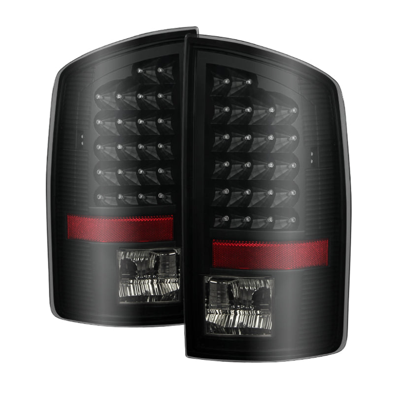 xTune Dodge Ram 07-08 1500 / Ram 07-09 2500/3500 LED Tail Lights Black Smoke ALT-JH-DR07-LED-BKSM Tail Lights SPYDER