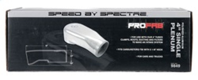 Spectre Plenum 4in. OD x 9in. (Air Cleaner to Stud Inlet) - Single Intake Manifold Plenum Spectre