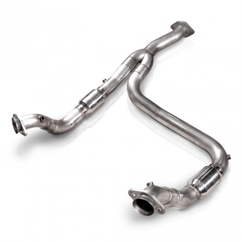 Stainless Works 2011-14 F-150 3.5L 3in Downpipe High-Flow Cats Y-Pipe Factory Connection Downpipes Stainless Works