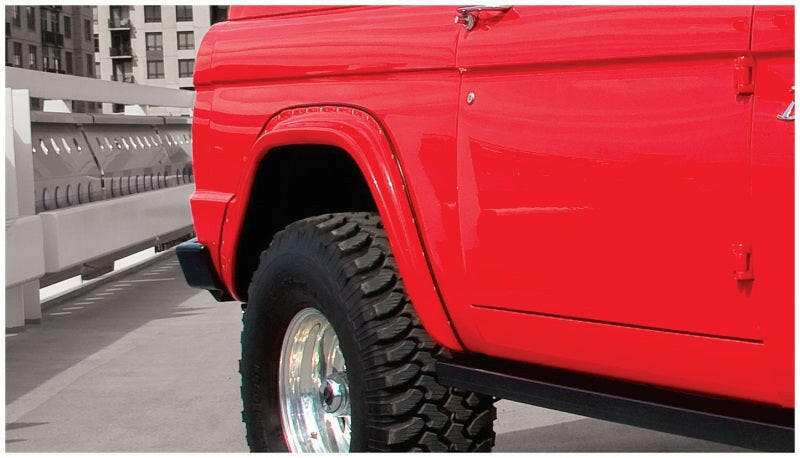 Bushwacker 66-77 Ford Bronco Cutout Style Flares 2pc - Black Fender Flares Bushwacker