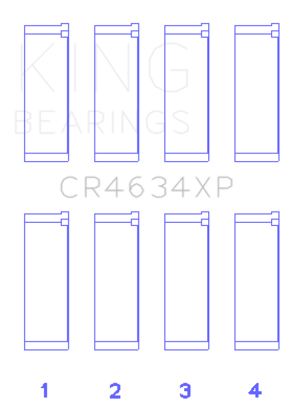 King Engine Bearings Hyundai G4KF Connecting Rod Bearing Set - Size +0.25mm Bearings King Engine Bearings