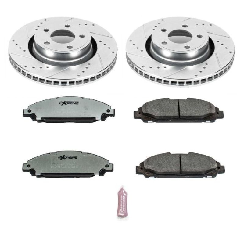 Power Stop 15-19 Ford Mustang Front Z26 Street Warrior Brake Kit Brake Kits - Performance D&S PowerStop