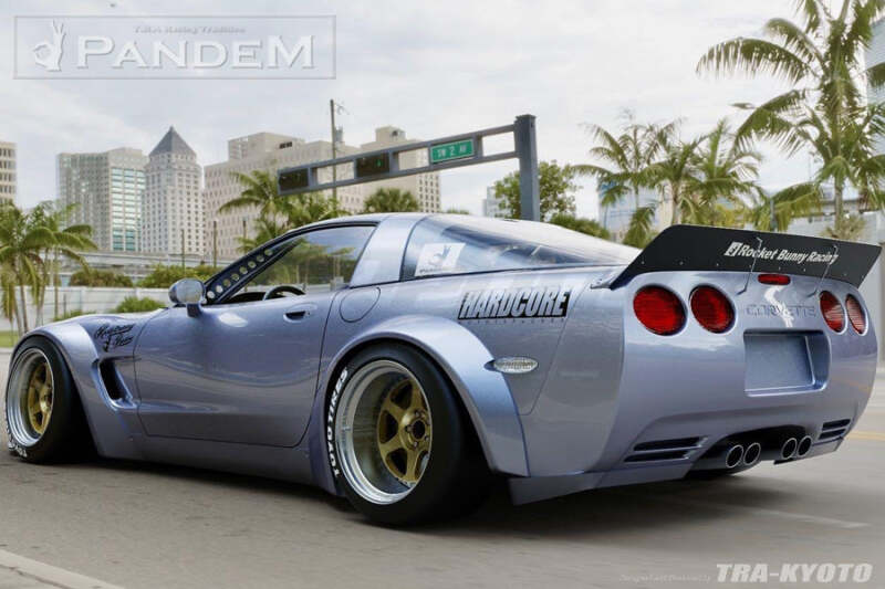 GReddy Pandem 97-04 Chevrolet Corvette C5 Fastback Coupe Rocket Bunny Full Widebody Aero Kit w/ Wing Body Kits GReddy