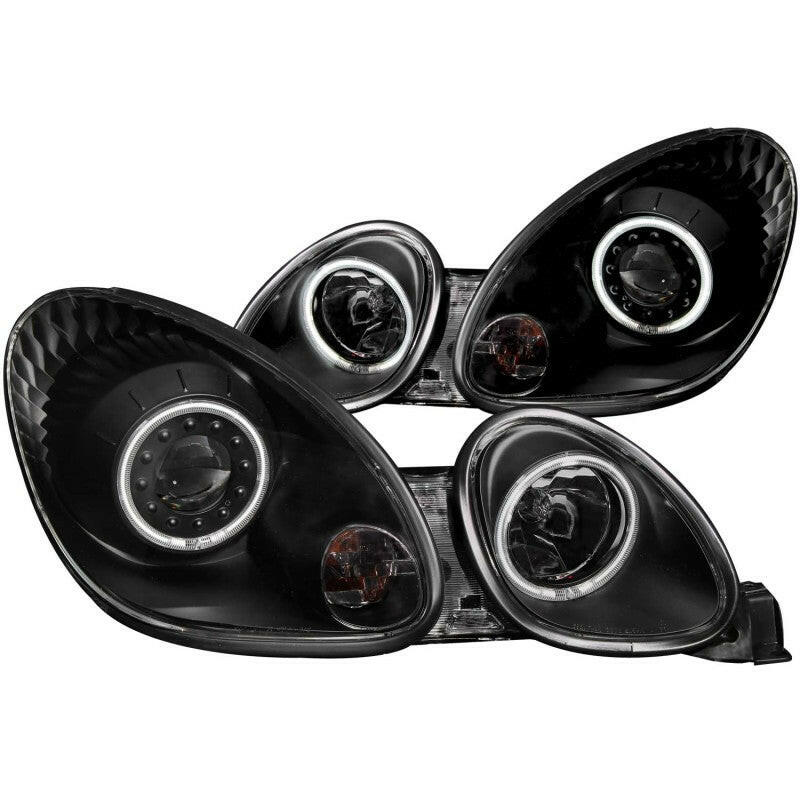 ANZO 1998-2005 Lexus Gs300 Projector Headlights w/ Halo Black Headlights ANZO