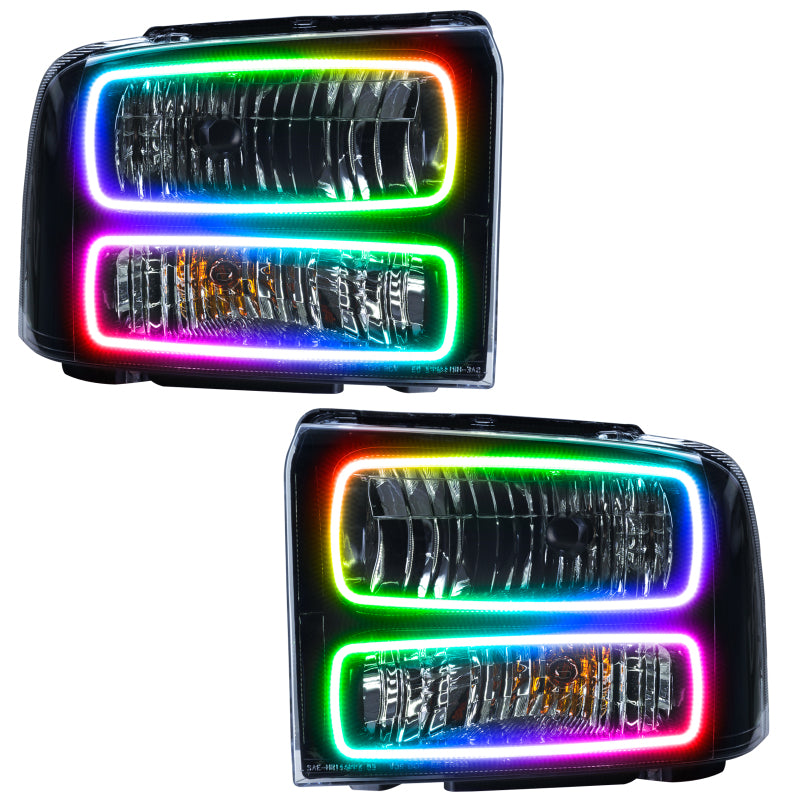Oracle 05-07 Ford F-250/350 SMD HL - Black - ColorSHIFT Headlights ORACLE Lighting