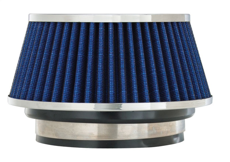 Spectre Adjustable Conical Air Filter 2-1/2in. Tall (Fits 3in. / 3-1/2in. / 4in. Tubes) - Blue Air Filters - Universal Fit Spectre