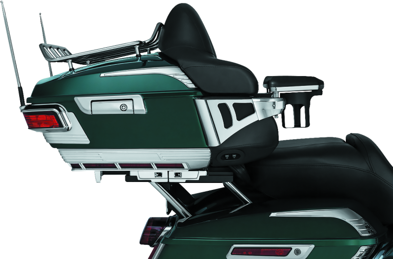 Kuryakyn Quick Adjust Tour-Pak Relocator 14-Up Touring Chrome Cargo Organization Kuryakyn