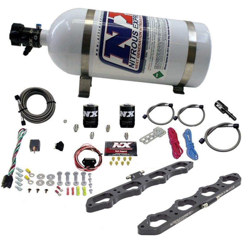 Nitrous Express Ford Coyote 5.0L V8 Nitrous Wet Port Plate Kit w/10lb Bottle Nitrous Systems Nitrous Express