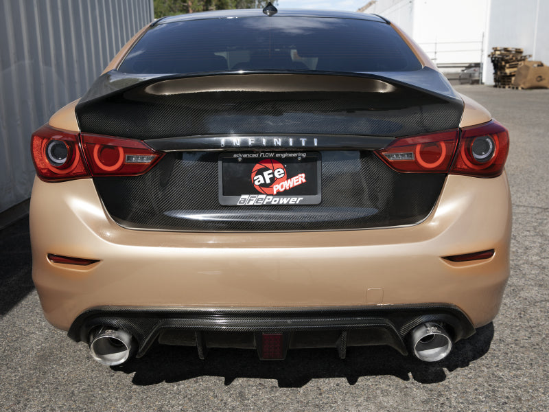 aFe Takeda Cat-Back Exhaust System Infiniti Q50 14-15 V6-3.7L- Polished Tip Catback aFe