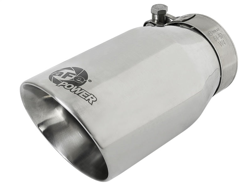 aFe MACH Force-Xp Universal 304 SS Single-Wall Clamp-On Exhaust Tip - Polished Tips aFe
